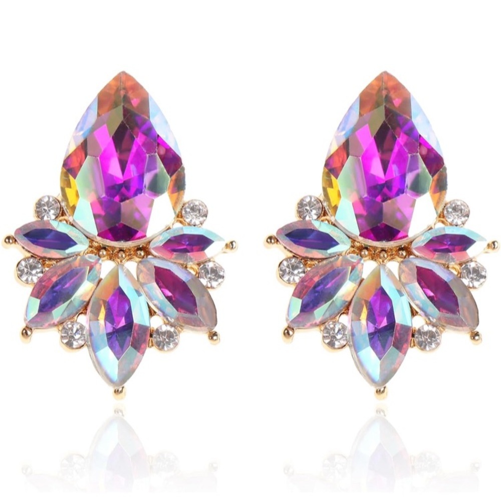 Vintage Style Rhinestone Drop Elegant Crystal Hypoallergenic Earrings